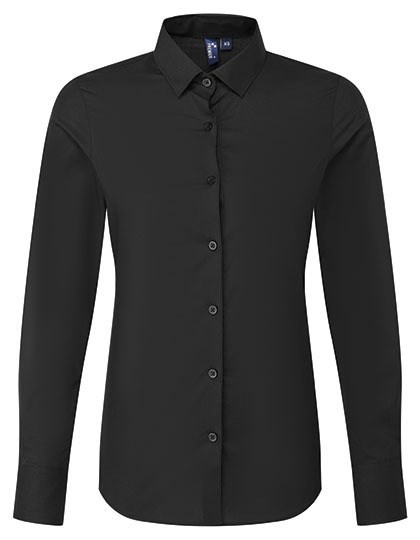Premier Workwear - Women’s Long Sleeve ‘Recyclight’ Poplin Shirt