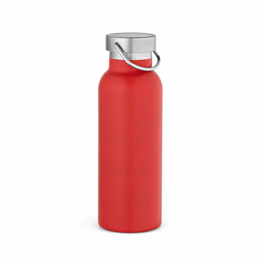 Sado Trinkflasche 560ml aus recy. Edelstahl. Doppelwandig, auslaufsicher. - rot